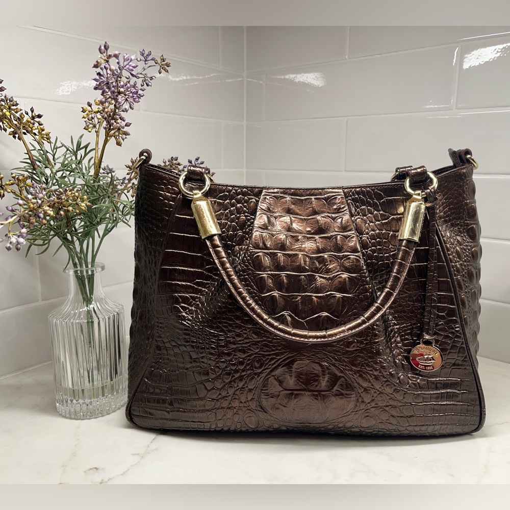Brahmin Alligator Leather Tote Shoulder Bag
